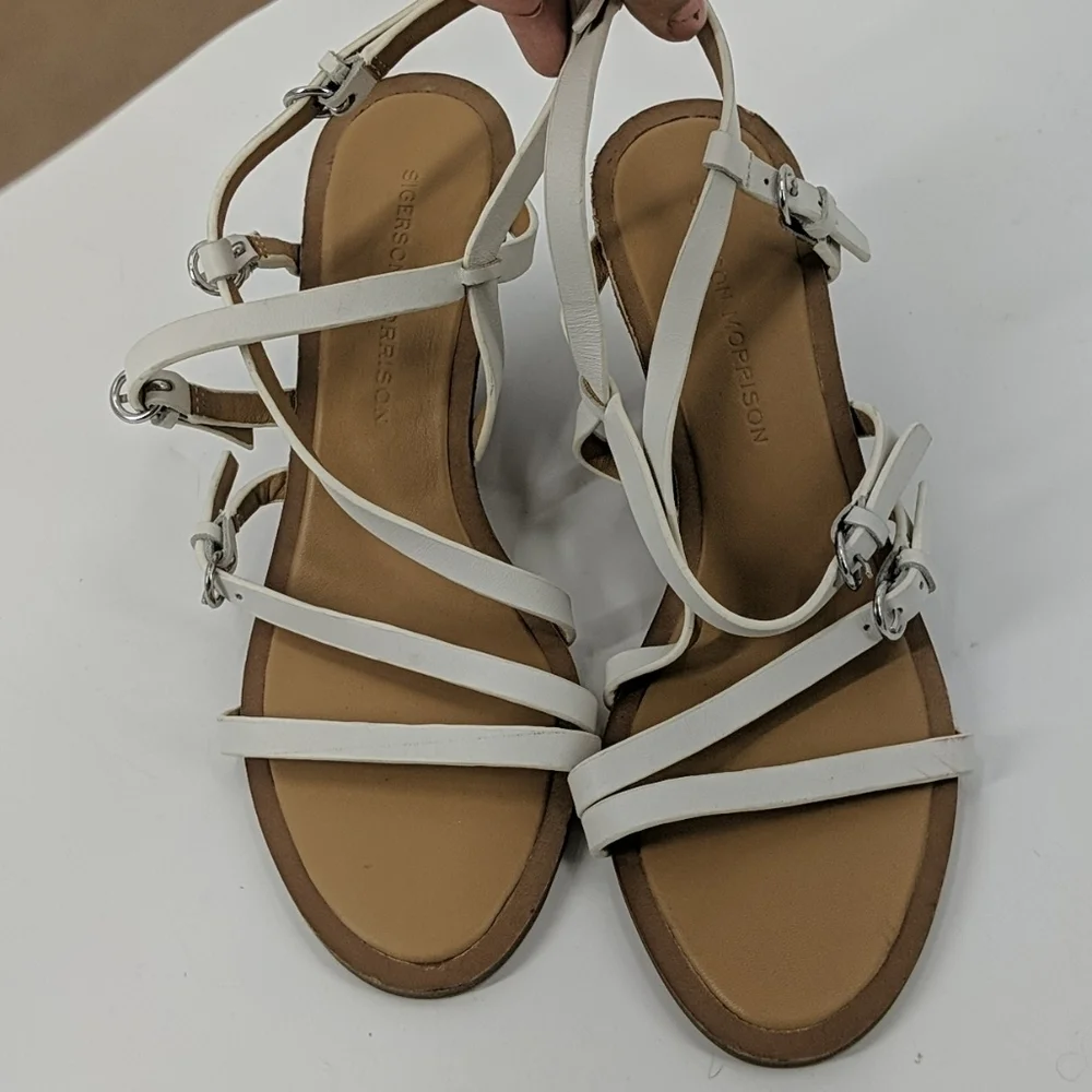 NWT SIGERSON MORRISON Leather Strappy Wedge Sandal